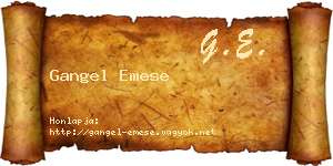 Gangel Emese névjegykártya